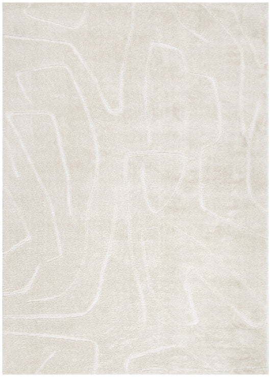 Mila Modern Lines Cream Rug
