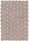 Mellow Rectangle Scalloped Kids Rug Mushroom Beige: New Arrival