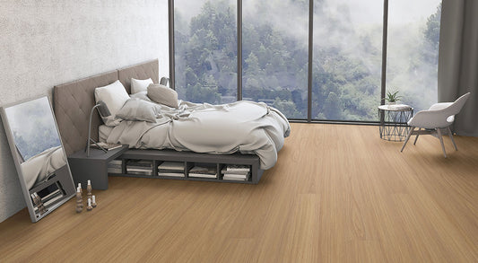 Merit Laminate 12mm - Crystal Spotted Gum – room scene 1