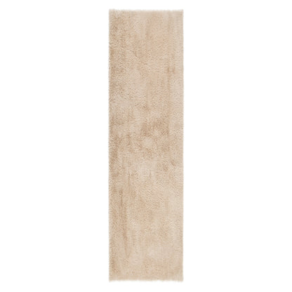 Lyla Machine Washable Shaggy Natural Runner