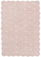 Mellow Rectangle Scalloped Kids Rug Blush Pink: New Arrival