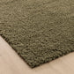 Lune Shaggy Olive Green Rug