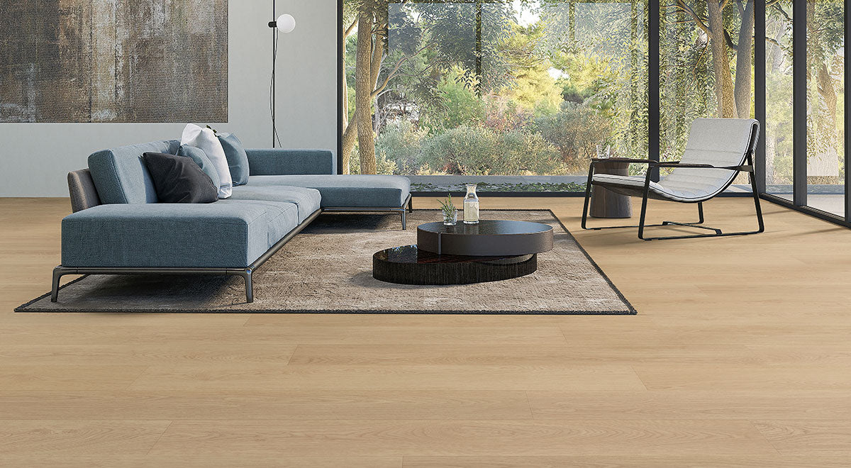 Merit Laminate 12mm - River Stone – room scene 1