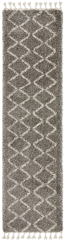 Saffron 11 Grey Runner Rug