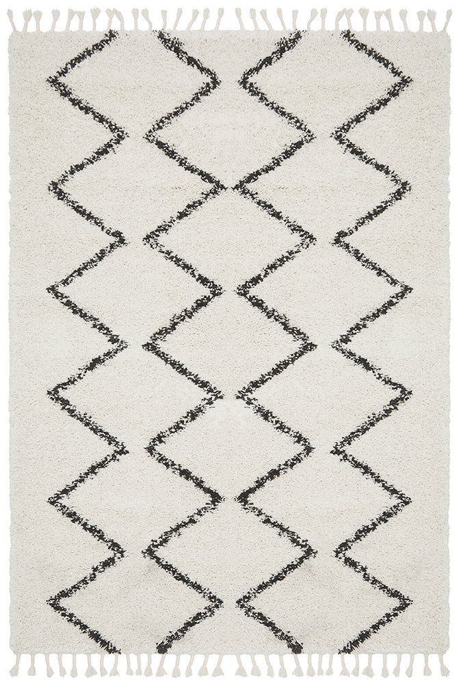 Saffron 11 White Rug