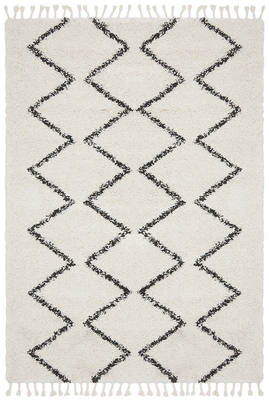 Saffron 11 White Rug