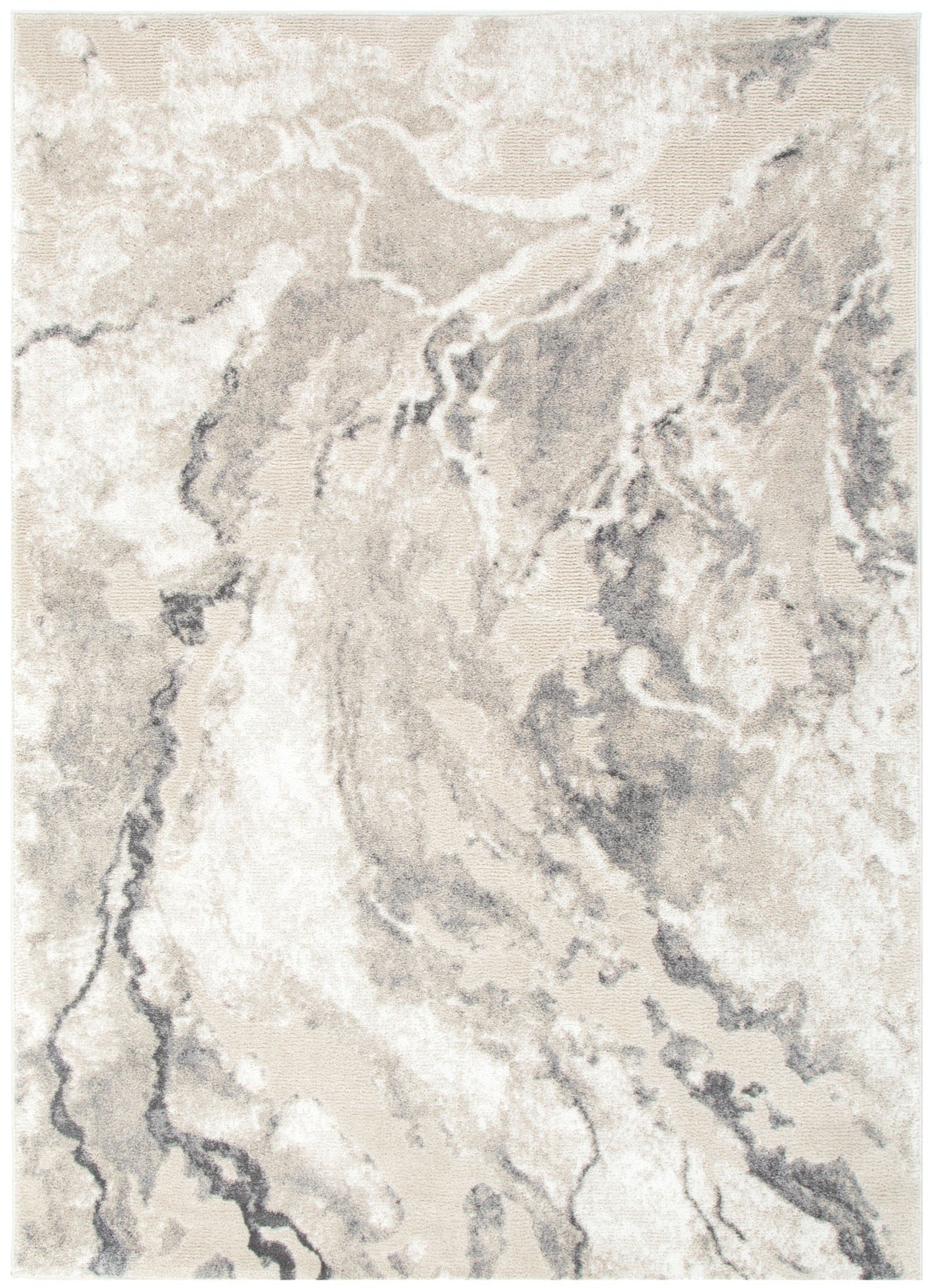 Edition Marble Abstract Grey Rug