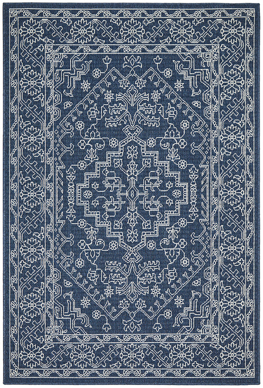 Seaside Traditional Navy Rug