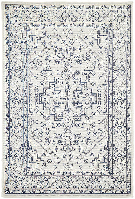 Seaside Traditional White Rug