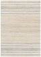 Praia Multi Stripe Beige Grey Wool Rug