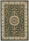Sydney Collection Medallion Rug Green With Ivory Border