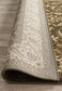 Sydney Collection Medallion Rug Green With Ivory Border