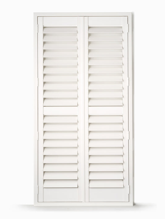 PVC plantation shutter hinged L frame