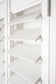 white teak plantation shutter elliptical 89mm blade