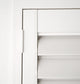 white teak plantation shutter hinged panel