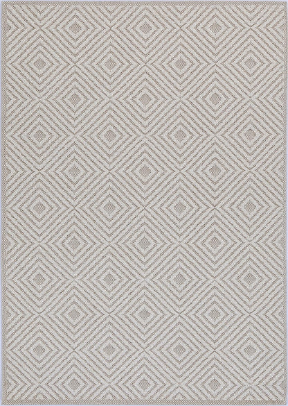 Vanuatu Wickham Beige Geometric Flatweave Rug