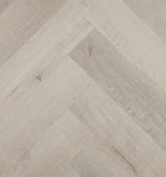Easi Plank Herringbone Hybrid Flooring in Pewter
