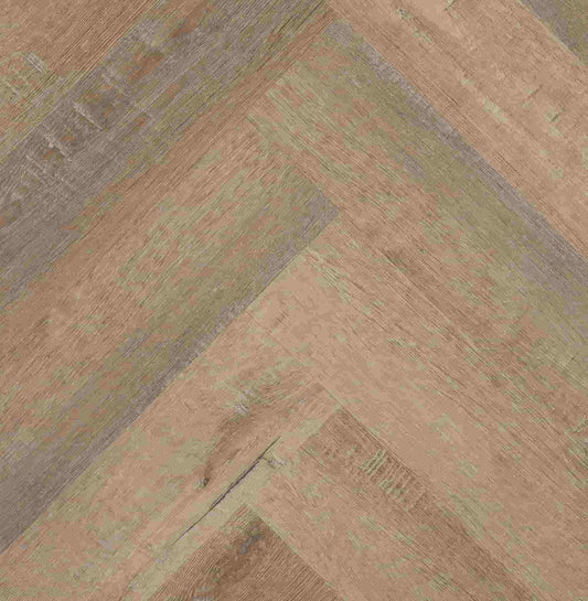 Easi Plank Herringbone Hybrid Flooring in Red Stone