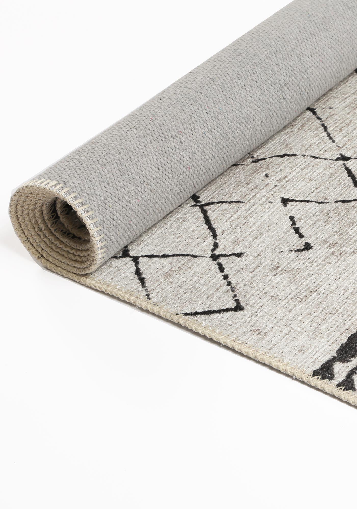 Alma Scandi Silver Washable Rug