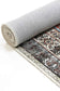 Loane Distressed Vintage Ruby & Sky Blue Washable Rug (with fringe)