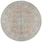 Distressed Vintage Oxus Desert Round Rug