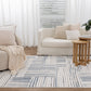 Wellington Geometric Lines Blue Rug