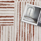 Wellington Geometric Lines Rust Rug