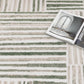 Wellington Geometric Lines Green Rug