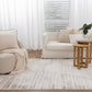 Wellington Distressed Lines Brown Rug