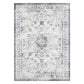 Washwell Blue Distressed Medallion Machine Washable Rug - WASH007