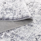 Washwell Blue Distressed Medallion Machine Washable Rug - WASH007