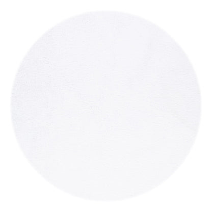 Lyla Machine Washable Shaggy White Round Rug