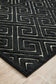 York Alice Black & Gold Runner Rug