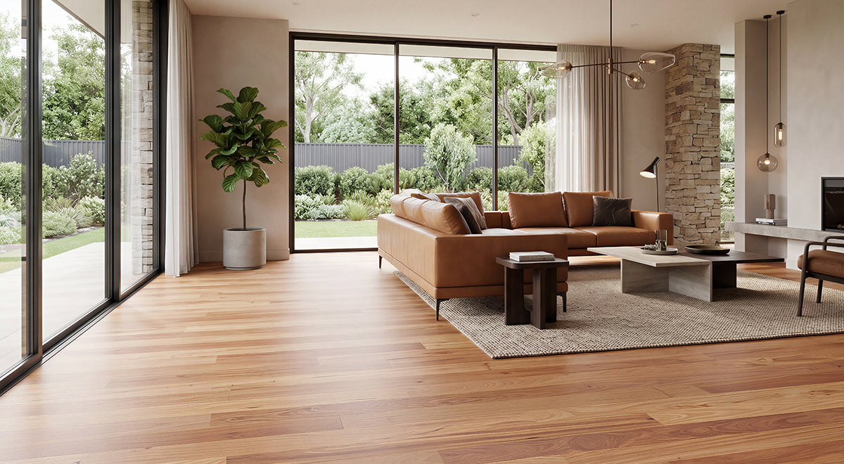 Australian Heritage Engineered Timber 14mm - Spotted Gum – room scene 1