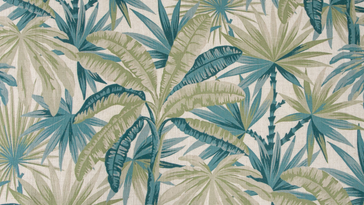 Aruba curtain fabric in Aqua