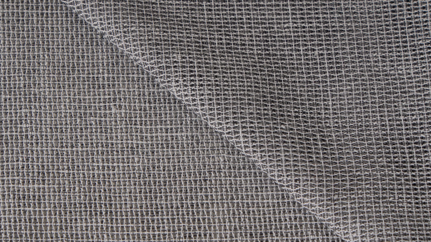 Louvre curtain fabric in Ash