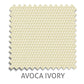 Avoca Blockout roller blind fabric in Ivory