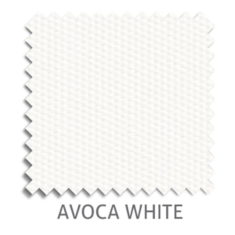 Avoca Blockout roller blind fabric in White