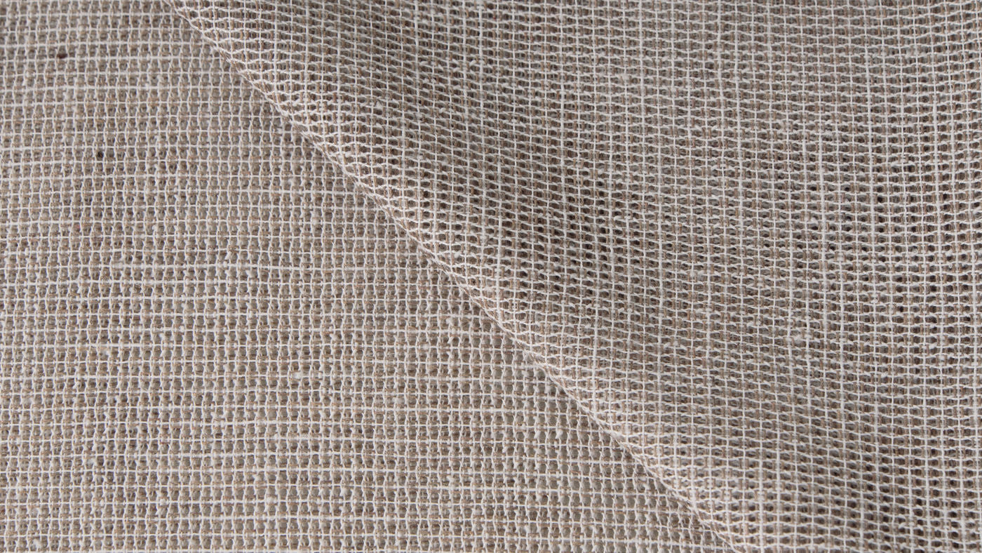 Louvre curtain fabric in Balsa