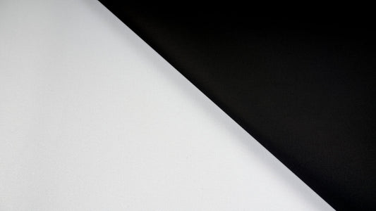 Athena curtain fabric in Black and White