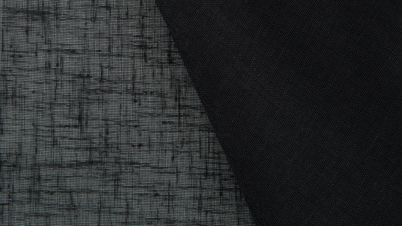 Bali curtain fabric in Black