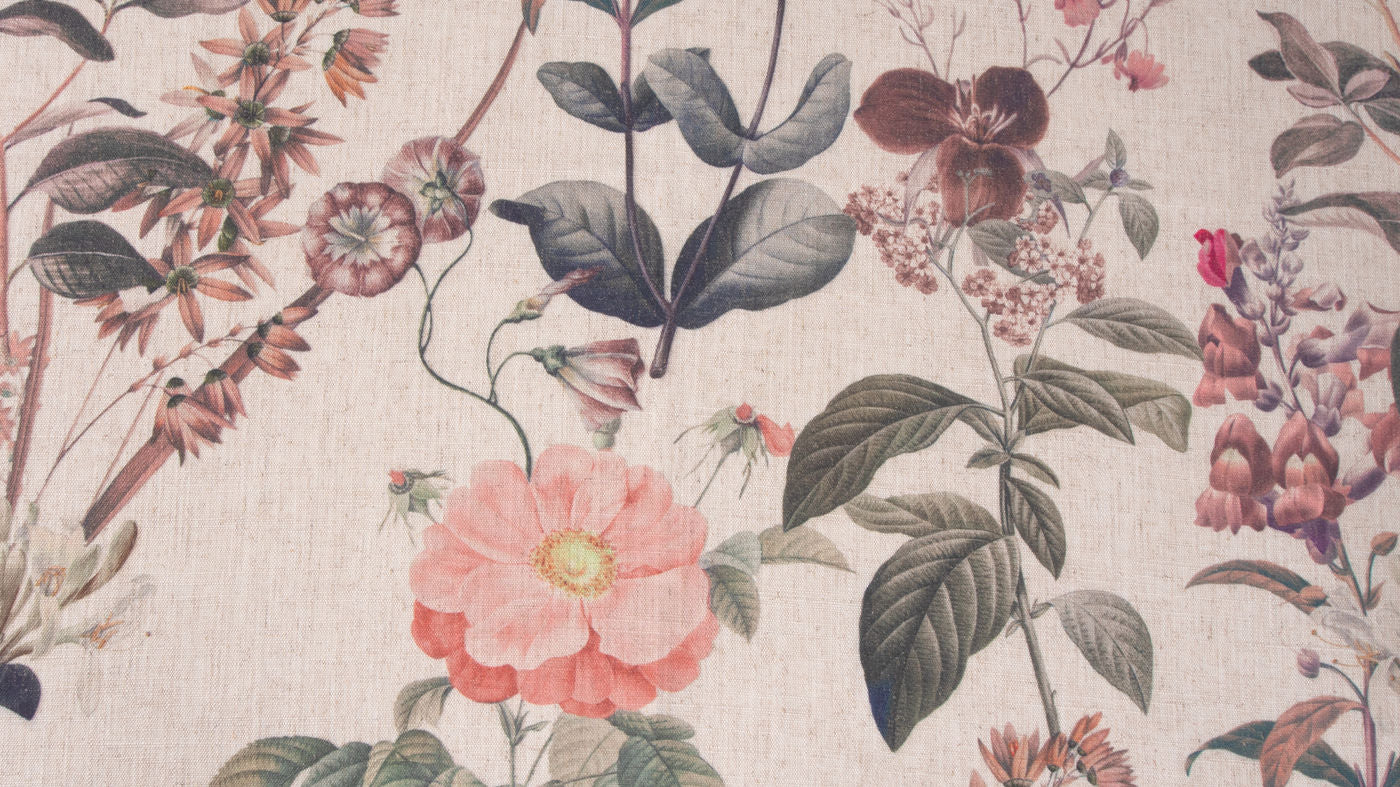 Hathaway curtain fabric in Blush
