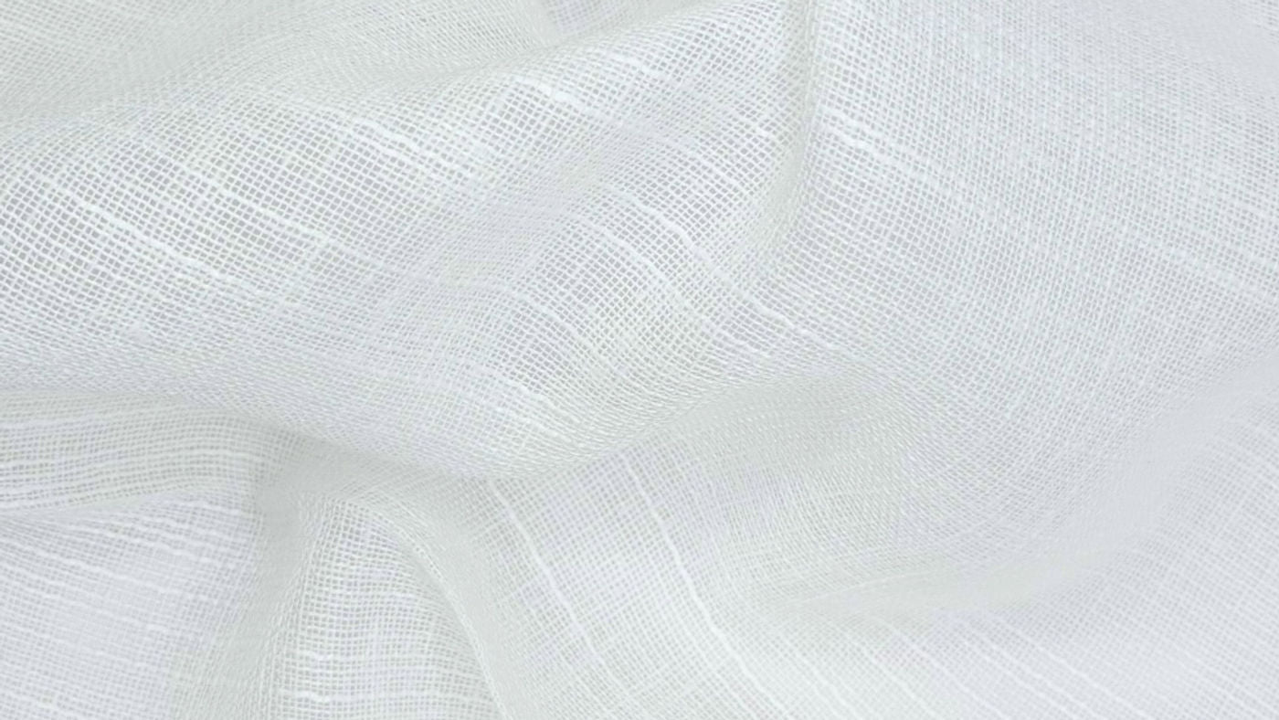 Canale curtain fabric in Chalk