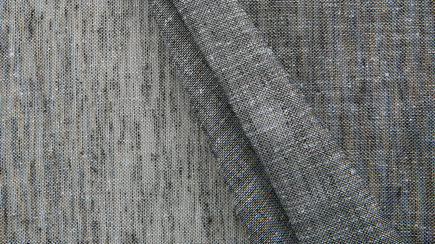 Cannes curtain fabric in Charcoal