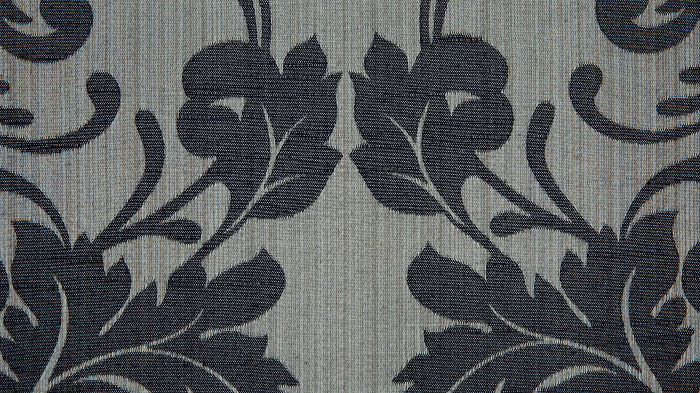 Chatsworth curtain fabric in Charcoal