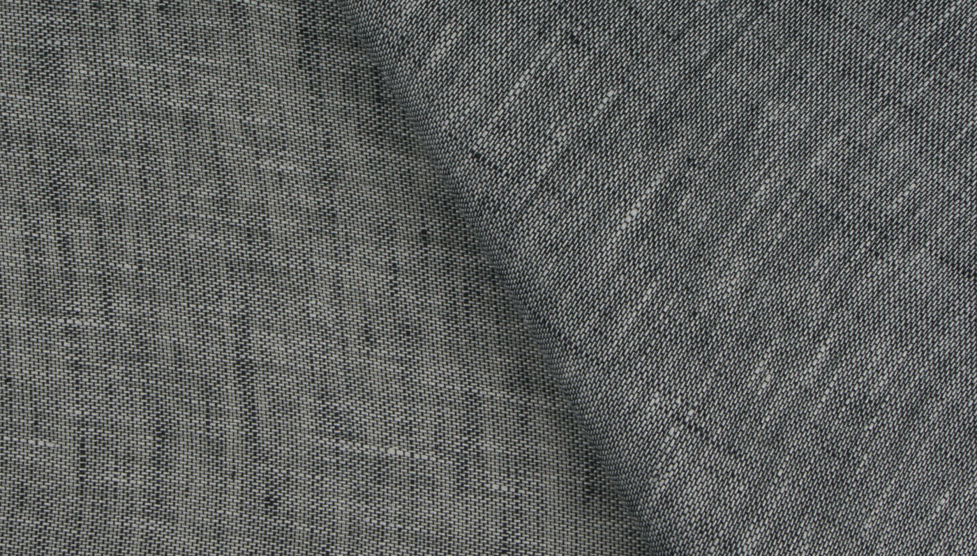 Hampton curtain fabric in Charcoal