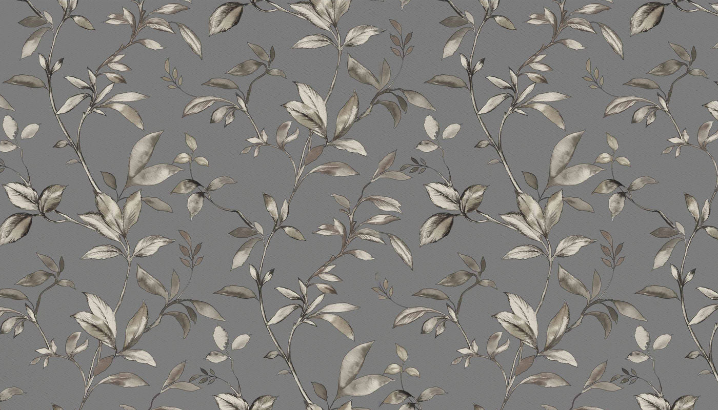 Charlotte curtain fabric in Charcoal