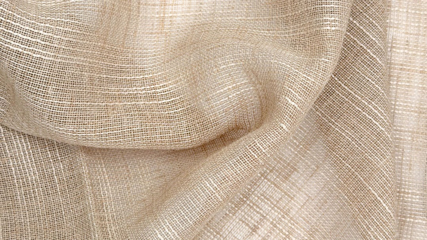 Canale curtain fabric in Clay