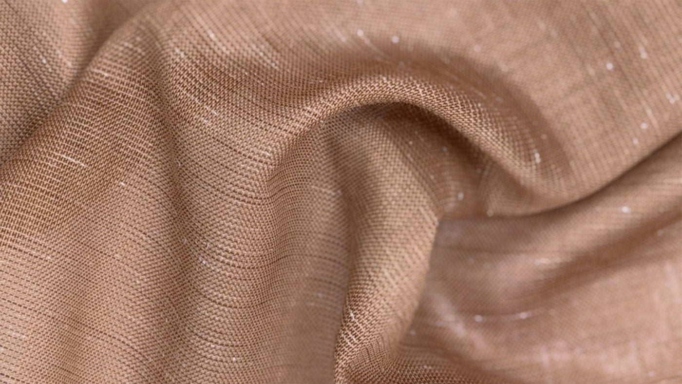 Seattle curtain fabric in Clay