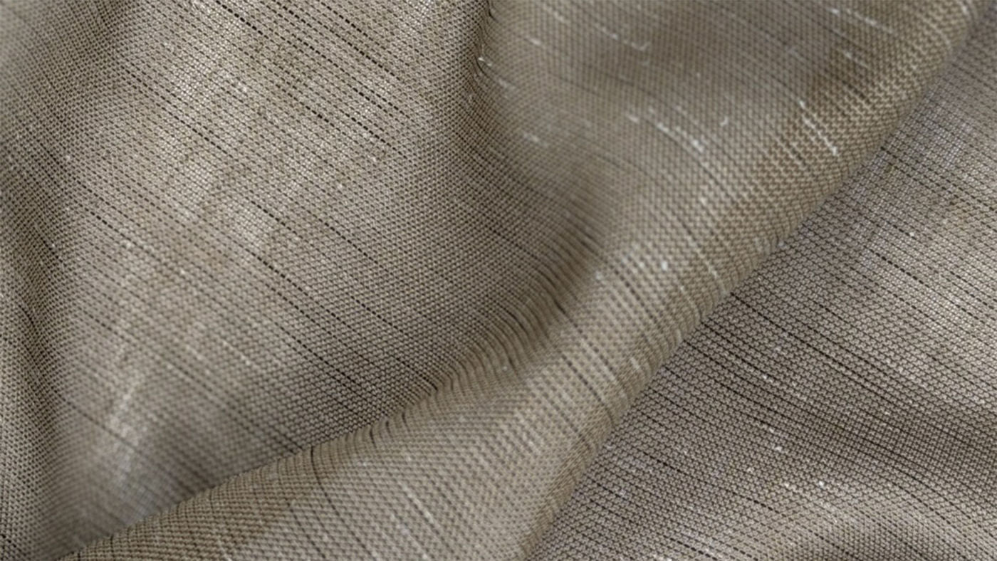 Seattle curtain fabric in Coffee